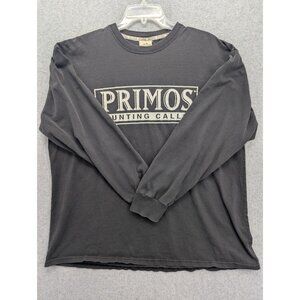 Primos Hunting Shirt Mens Large Gray Long Sleeve Speak The Language Deer Graphic